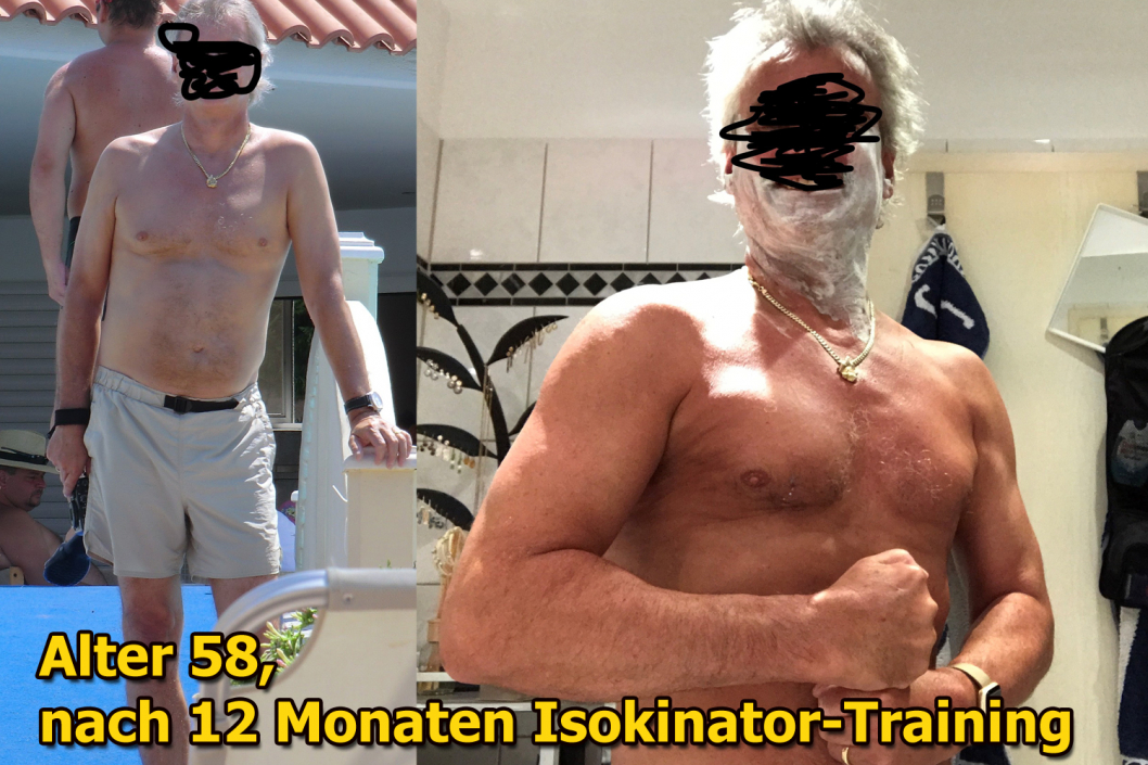 Alter 58, nach 12 Monaten Training mit dem Isokinator